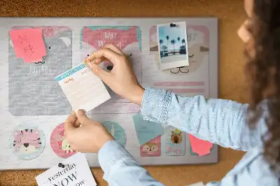 Happy bookmarks printed cork memo board