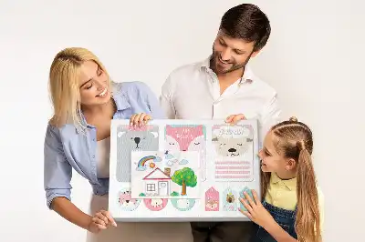 Happy bookmarks printed cork memo board
