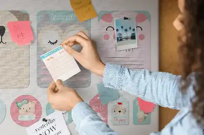 Cork memo board Happy animals