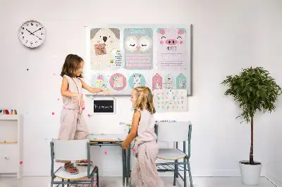 Cork memo board Happy animals