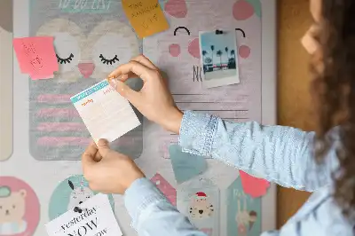 Cork memo board Happy animals