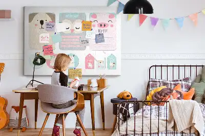 Cork memo board Happy animals