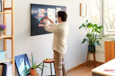 Printed Cork Board Mountain peaks landscape