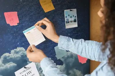 Printed Cork Board with Night Sky Design