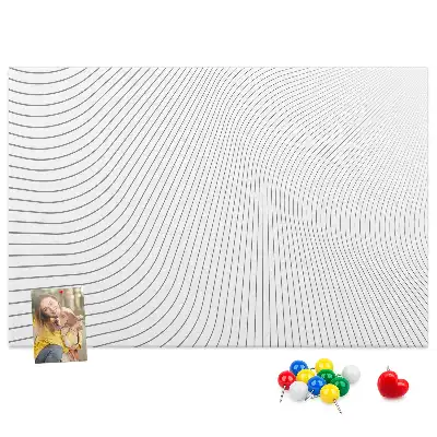 Lines Abstraction Printed Cork Memo Board