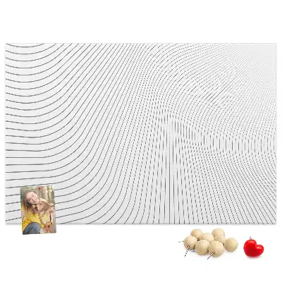 Lines Abstraction Printed Cork Memo Board