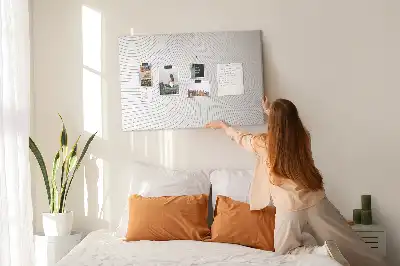 Lines Abstraction Printed Cork Memo Board