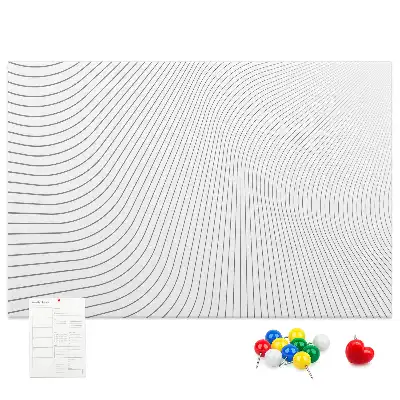 Lines Abstraction Printed Cork Memo Board