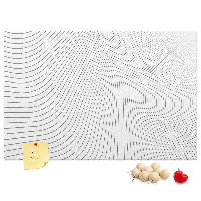 Lines Abstraction Printed Cork Memo Board