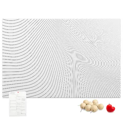 Lines Abstraction Printed Cork Memo Board