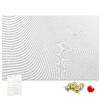 Lines Abstraction Printed Cork Memo Board