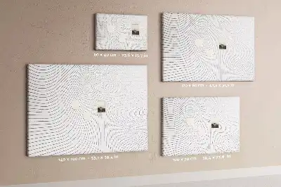 Lines Abstraction Printed Cork Memo Board