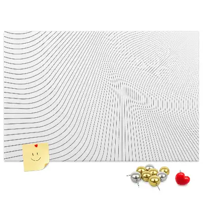 Lines Abstraction Printed Cork Memo Board