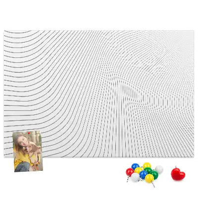 Lines Abstraction Printed Cork Memo Board