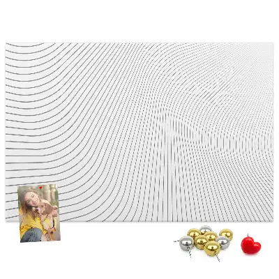 Lines Abstraction Printed Cork Memo Board