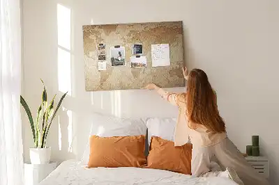 Cork memo board Vintage world map