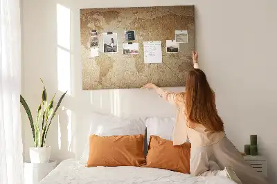 Cork memo board Vintage world map