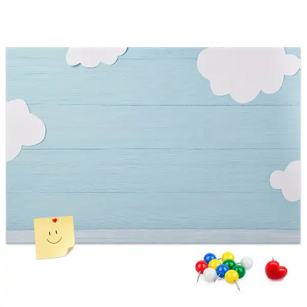Cork and chalkboard memo board for kids