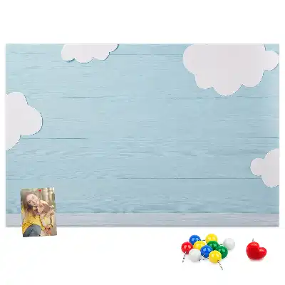 Cork and chalkboard memo board for kids
