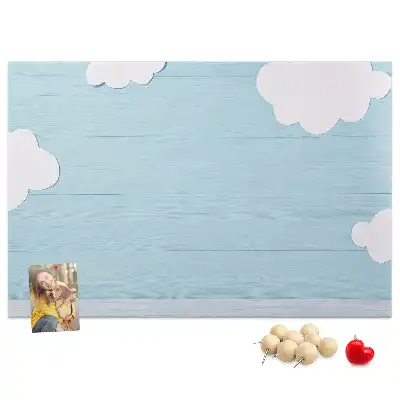 Cork and chalkboard memo board for kids