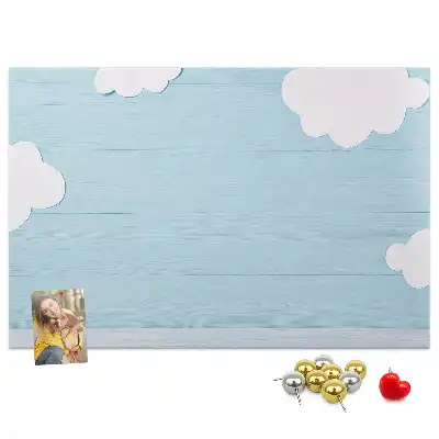 Cork and chalkboard memo board for kids