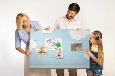 Cork and chalkboard memo board for kids