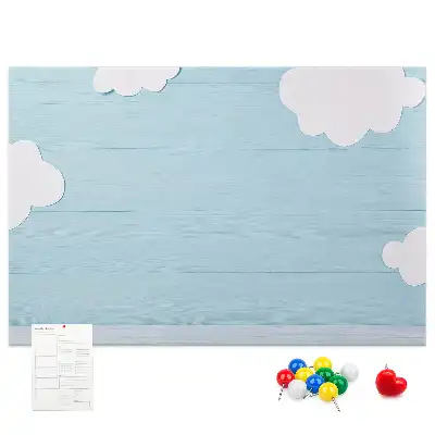 Cork and chalkboard memo board for kids