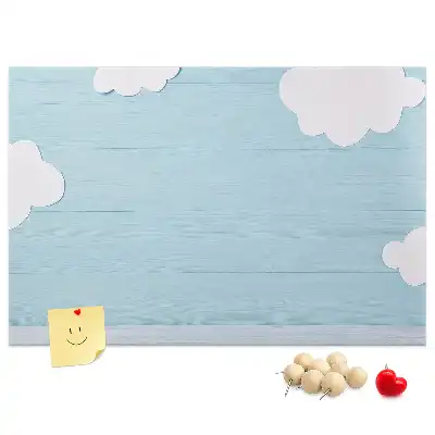 Cork and chalkboard memo board for kids