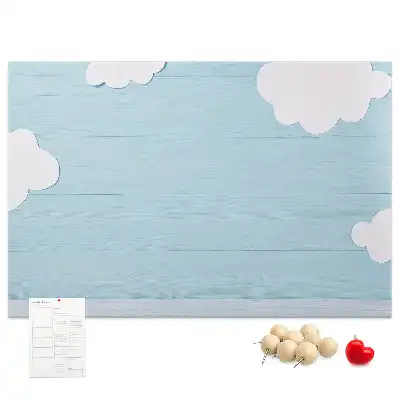 Cork and chalkboard memo board for kids