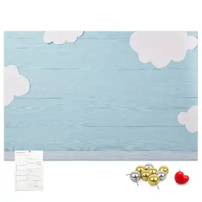 Cork and chalkboard memo board for kids