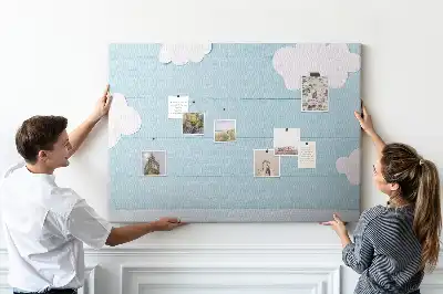 Cork and chalkboard memo board for kids