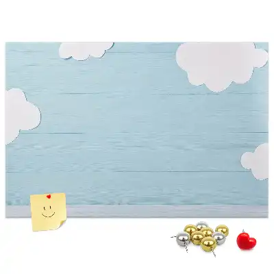 Cork and chalkboard memo board for kids