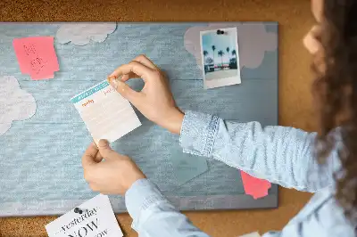 Cork and chalkboard memo board for kids