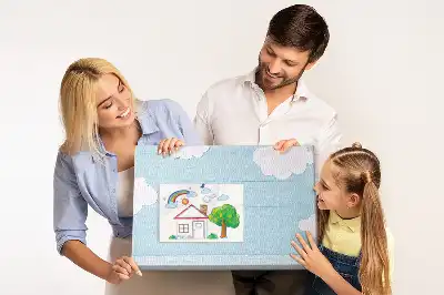 Cork and chalkboard memo board for kids