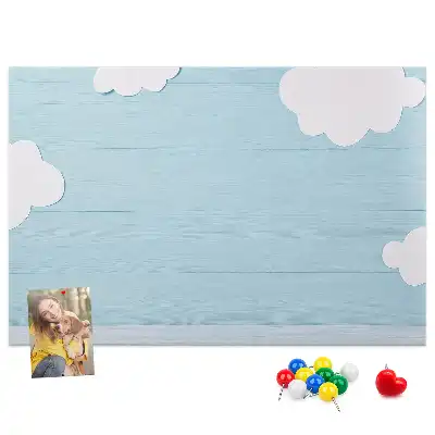 Cork and chalkboard memo board for kids