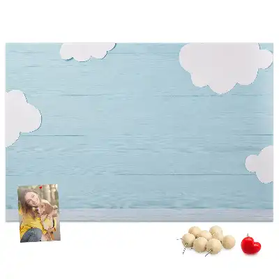 Cork and chalkboard memo board for kids