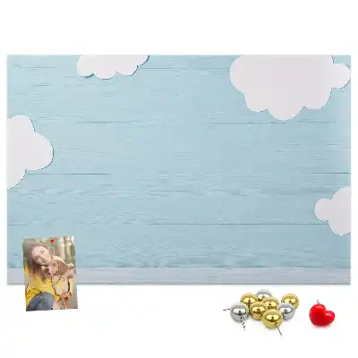 Cork and chalkboard memo board for kids