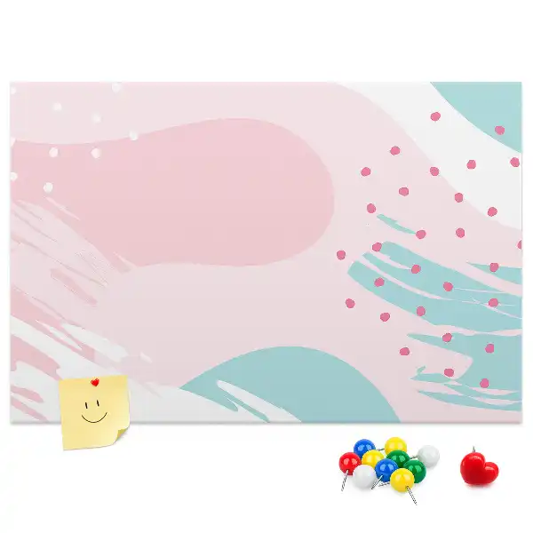 Pastel Abstraction Printed Cork Board