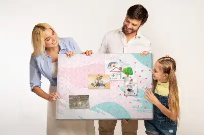 Pastel Abstraction Printed Cork Board