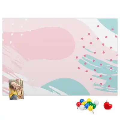 Pastel Abstraction Printed Cork Board