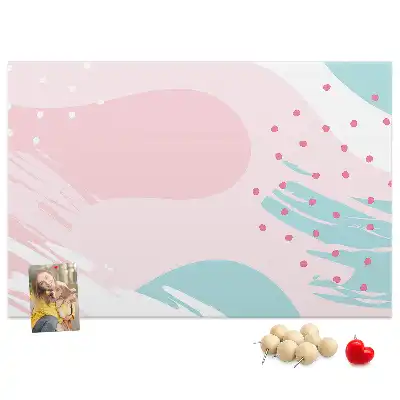 Pastel Abstraction Printed Cork Board