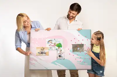 Pastel Abstraction Printed Cork Board