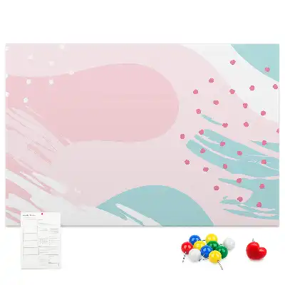 Pastel Abstraction Printed Cork Board