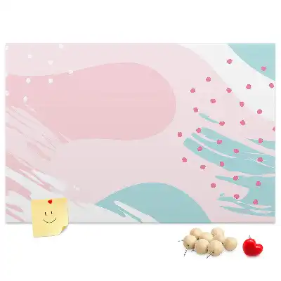 Pastel Abstraction Printed Cork Board
