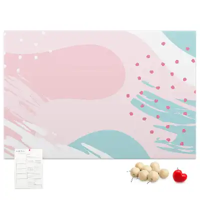 Pastel Abstraction Printed Cork Board