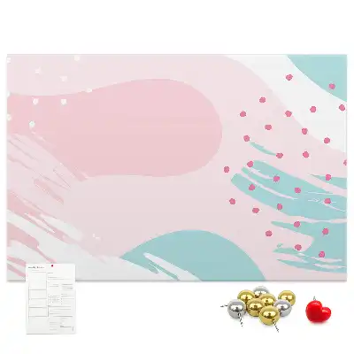 Pastel Abstraction Printed Cork Board