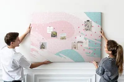 Pastel Abstraction Printed Cork Board