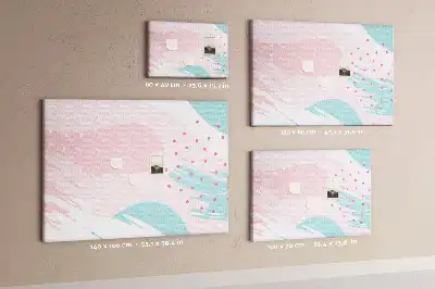Pastel Abstraction Printed Cork Board