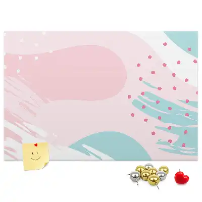 Pastel Abstraction Printed Cork Board