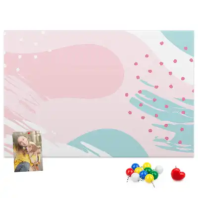 Pastel Abstraction Printed Cork Board